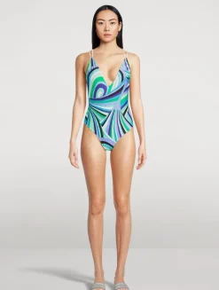 One-Piece Swimsuit In Iride Print
