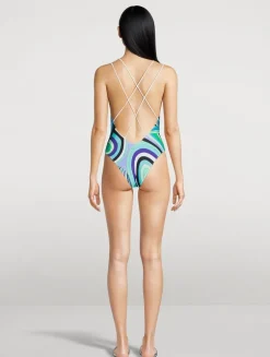 One-Piece Swimsuit In Iride Print