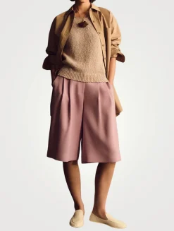 Open-Stitch Sleeveless Sweater