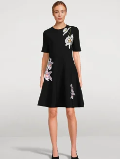 Orchid Jacquard Mini Dress