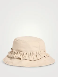 Organic Cotton Ruffled Bucket Hat