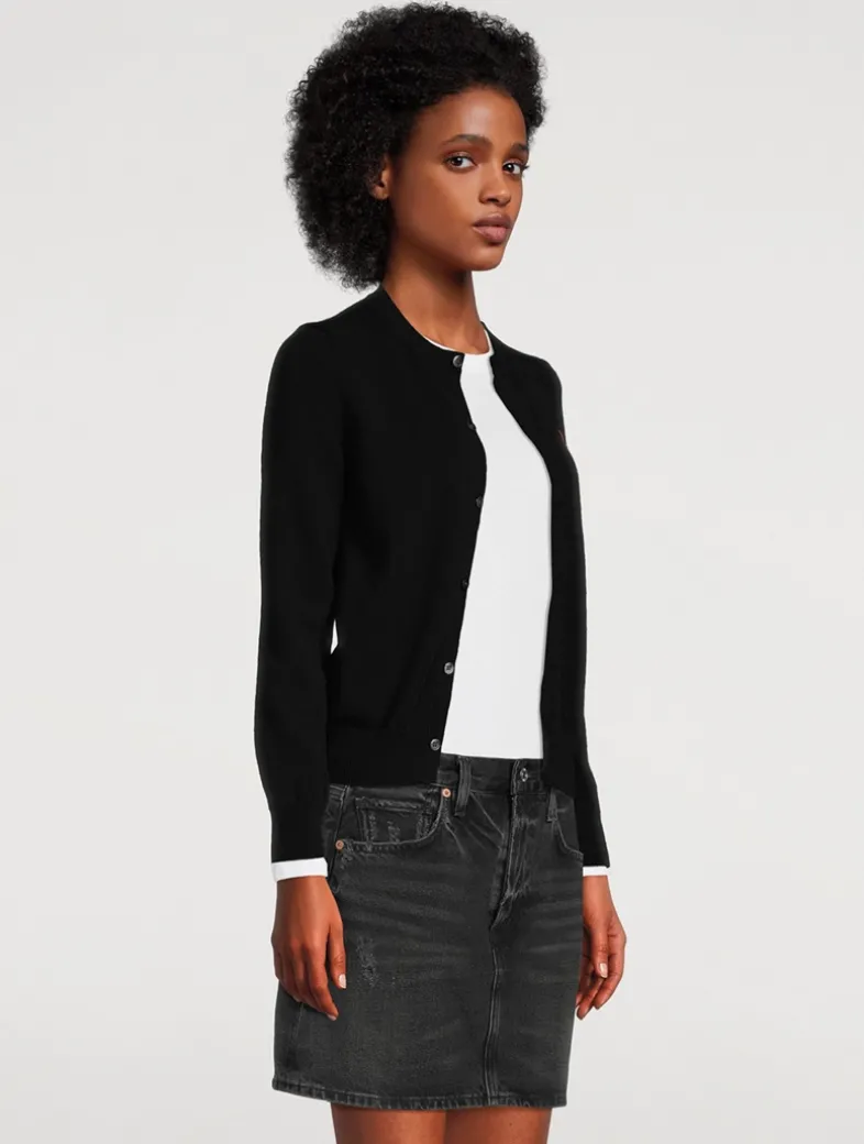 Overlapping Hearts Wool Cardigan