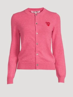 Overlapping Hearts Wool Cardigan