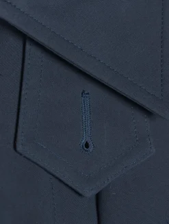 Oversized Collar Waxed Cotton Jacket