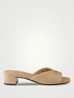 Padded Nappa Leather Sandals