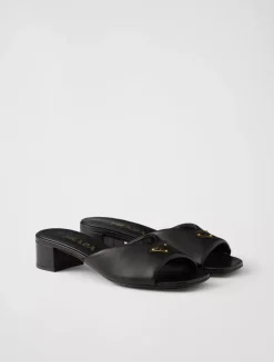Padded Nappa Leather Sandals
