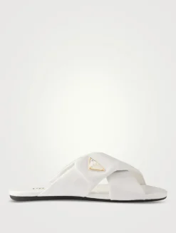 Padded Nappa Leather Slides