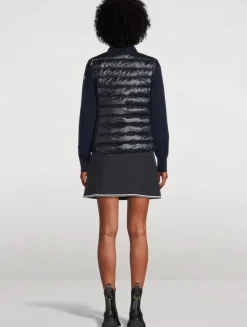 Padded Wool Down Cardigan