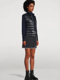 Padded Wool Down Cardigan