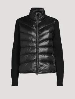 Padded Wool Down Cardigan