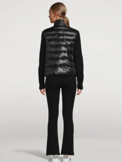 Padded Wool Down Cardigan