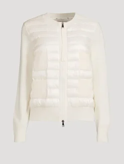 Padded Wool Down Cardigan