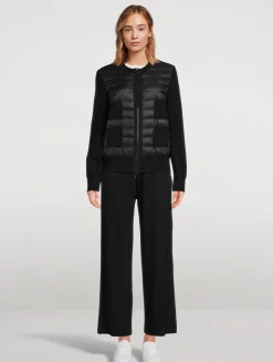 Padded Wool Down Cardigan