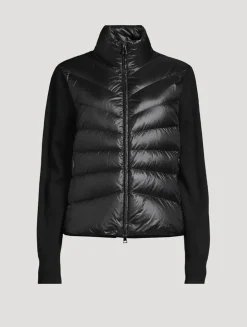 Padded Wool Down Cardigan