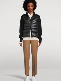 Padded Wool Down Cardigan