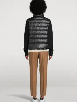 Padded Wool Down Cardigan