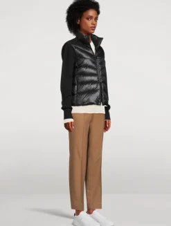 Padded Wool Down Cardigan