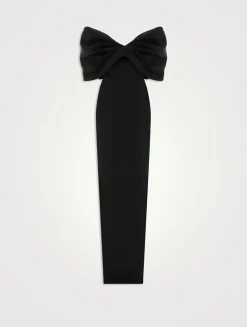 Paloma Twist-Front Satin Gown