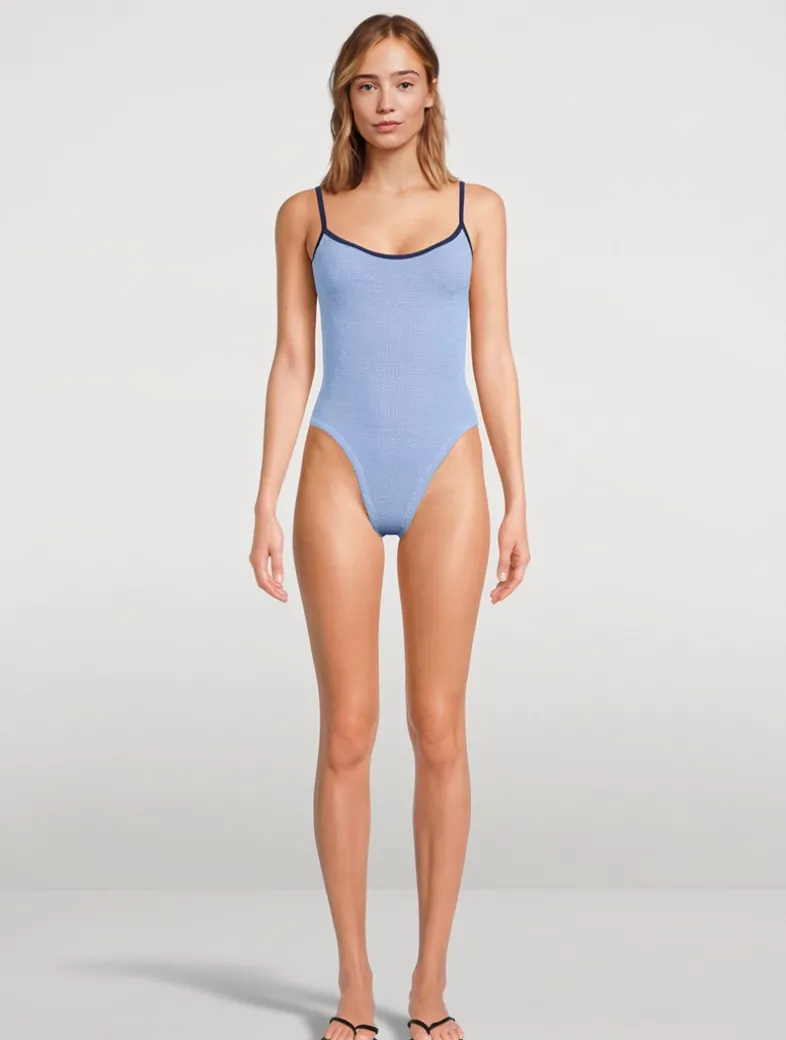 Pamela Contrast One-Piece Swimsuit
