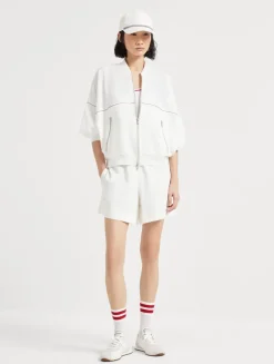 Paneled Track Shorts