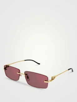 Panthère De Cartier Rectangular Sunglasses