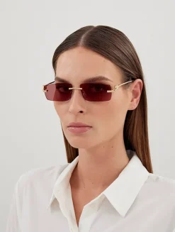 Panthère De Cartier Rectangular Sunglasses