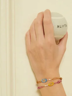 Pasiones 9K Gold Enamel Tennis Cord Bracelet