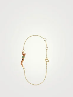 Pasiones 9K Gold Nadadora Bikini Chain Bracelet