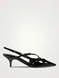Patent Leather Slingback Pumps