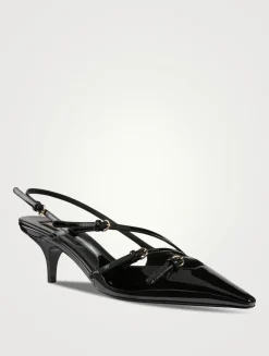 Patent Leather Slingback Pumps