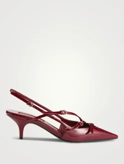 Patent Leather Slingback Pumps
