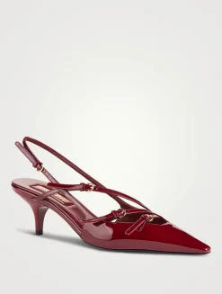 Patent Leather Slingback Pumps