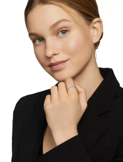 Pavé Band Ring In 18k White Gold With Diamonds