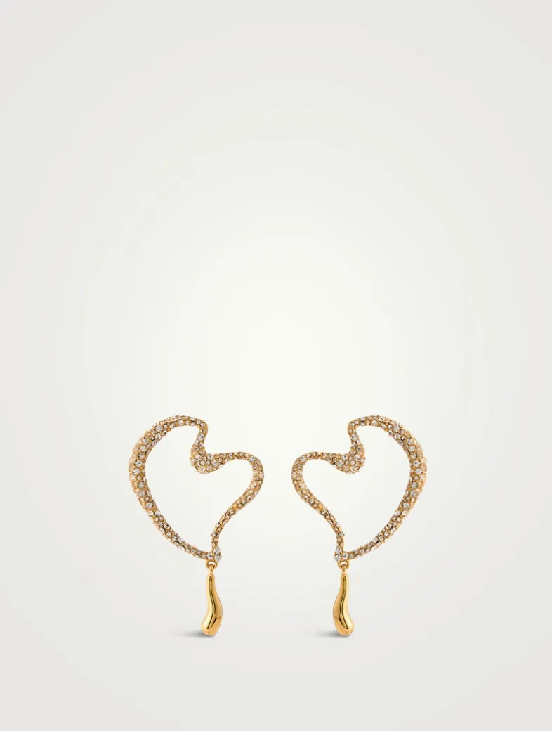 Pavé Heart Earrings