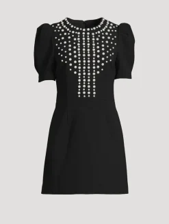 Pearly Embellished Mini Dress