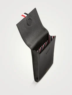 Pebble Grain Leather Crossbody Phone Case