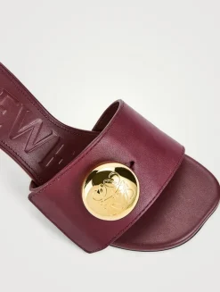 Pebble Leather Mules