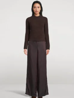 Penn Wide-Leg Trousers In Stripe Print