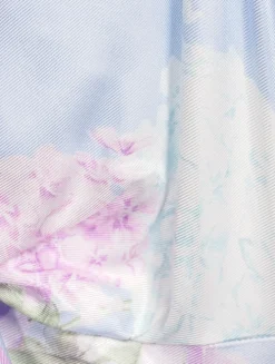 Perri Satin Midi Dress In Floral Print