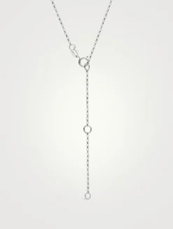 Petal 18K White Gold Akoya Pearl Necklace With Diamonds