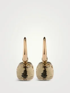 Petit Nudo 18K Rose And White Gold Earrings With White Topaz