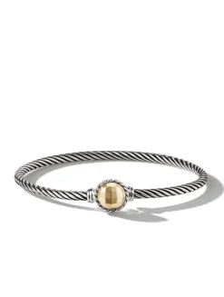 Petite Chatelaine® Bracelet In Sterling Silver With 18k Yellow Gold Dome