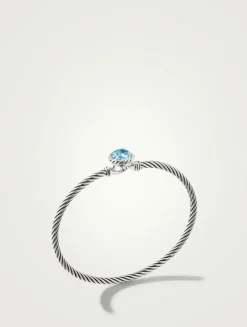 Petite Chatelaine® Bracelet In Sterling Silver With Blue Topaz