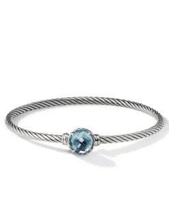 Petite Chatelaine® Bracelet In Sterling Silver With Blue Topaz