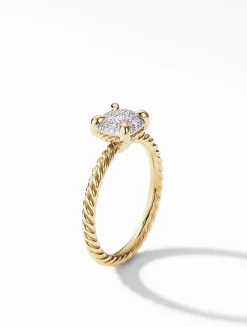 Petite Chatelaine® Ring In 18k Yellow Gold With Full Pavé Diamonds