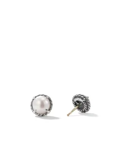 Petite Chatelaine® Stud Earrings In Sterling Silver With Black Onyx