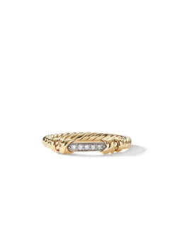 Petite Helena Wrap Ring In 18k Yellow Gold With Pavé Diamonds