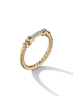 Petite Helena Wrap Ring In 18k Yellow Gold With Pavé Diamonds