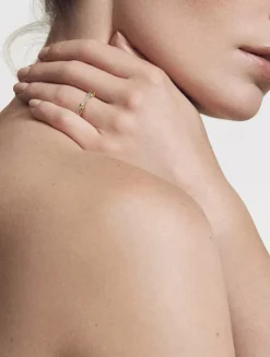 Petite Helena Wrap Ring In 18k Yellow Gold With Pavé Diamonds