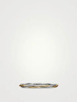 Petite Infinity Bracelet In Sterling Silver With 14k Yellow Gold, 4.4mm